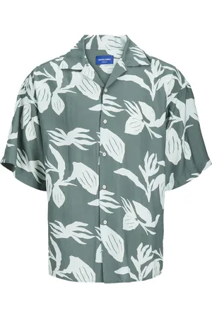 Jack&amp;jones Wijde fit overhemd geprint korte mouw