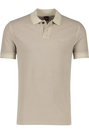 HUGO BOSS BOSS Prime polo regular fit lichtbruin katoen 2-koops