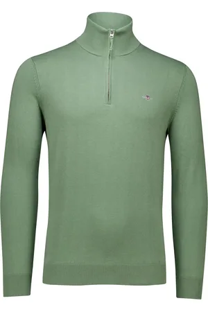 GANT Trui half zip effen halfzip normale fit