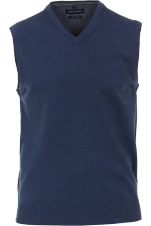 Casa Moda Slipover v-hals effen katoen