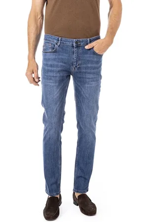 Hiltl Jeans Tecade effen denim, stretch slim fit