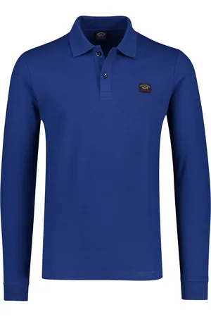 Paul &amp; Shark Lange mouwen polo kobalt