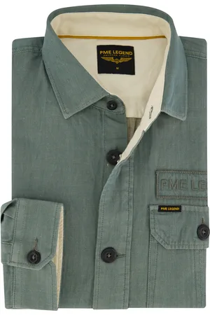 PME Legend™ Casual overhemd normale fit effen katoen