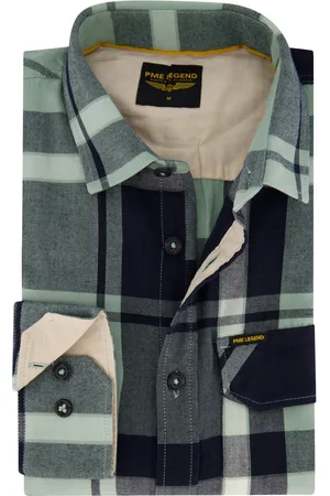 PME Legend™ Casual overhemd normale fit geruit katoen