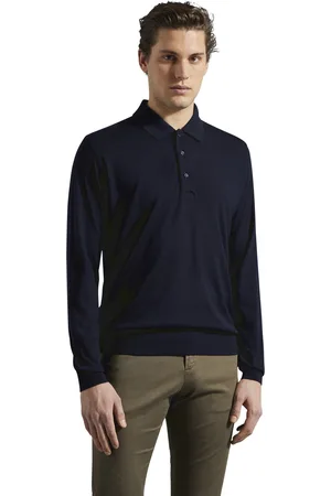 Paul &amp; Shark Lange mouw polo merino navy