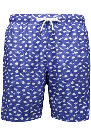 Paul &amp; Shark Zwemshort haaien&vissen print polyester