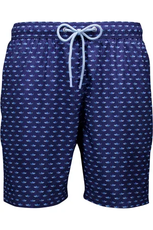 Paul &amp; Shark Zwemshort navy haaien print wijde fit