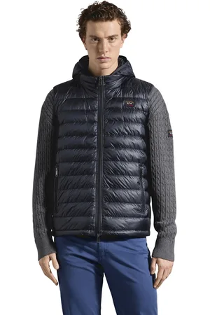 Paul &amp; Shark Bodywarmer effen rits wijde fit afneembare capuchon