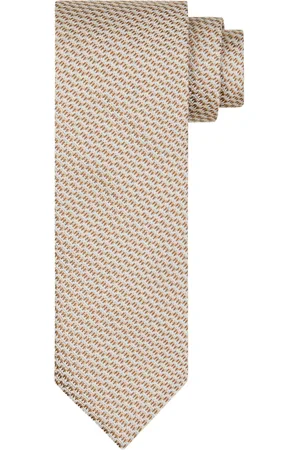 Profuomo Stropdas zijde geweven print