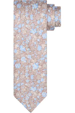 Profuomo Stropdas zijde bloemen print