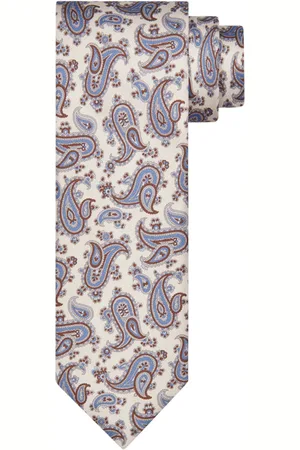 Profuomo Zijde stropdas blauw geprint