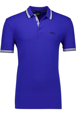 HUGO BOSS Polo paddy kobaltblauw regular fit korte mouw