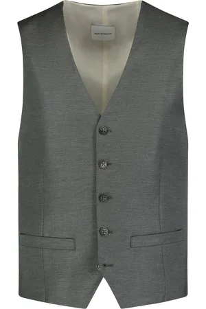 Roy Robson Gilet effen normale fit scheerwol