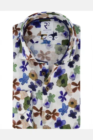 R2 Westbrook Overhemd geprint met bloemen lange mouwen