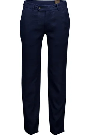 Atelier Gardeur Pantalon Trevi-3 blauw tapered fit flatfront
