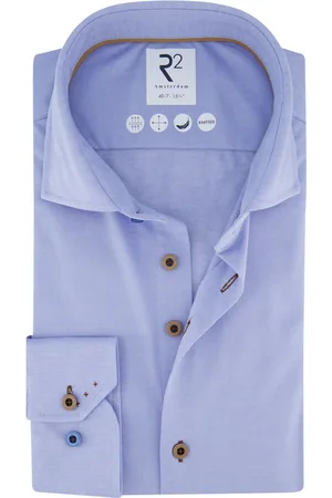 R2 Westbrook Overhemd extra lange mouwen wide collar