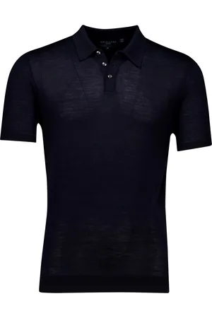 Cavallaro Napoli Polo effen gebreid slim fit