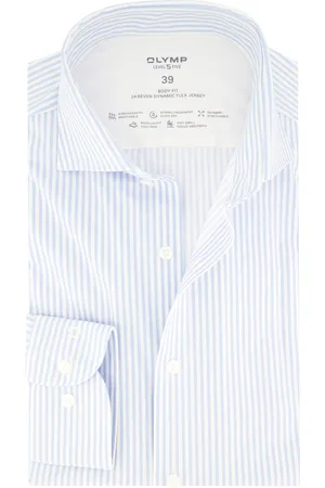 Olymp Overhemd slim fit gestreept katoen