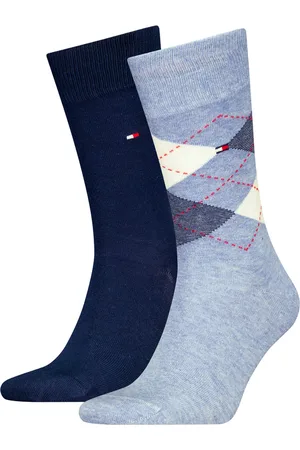 Tommy Hilfiger Geruite sokken 2-pack navy