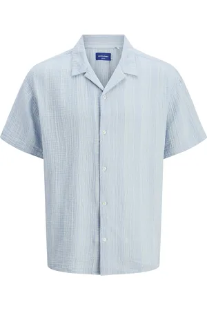 Jack&amp;jones Cashmere Blue casual overhemd korte mouw