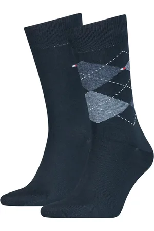 Tommy Hilfiger Sokken 2-pack dark navy geruit