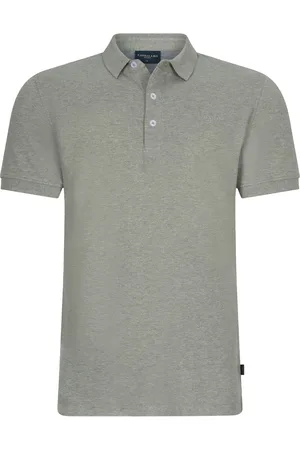 Cavallaro Napoli Bavone poloshirt gemeleerd katoen slim fit