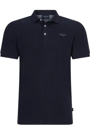 Cavallaro Napoli Bavone poloshirt melange gemeleerd katoen