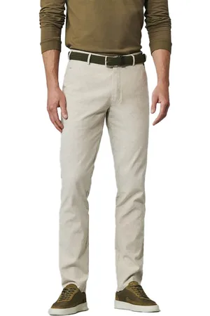 Meyer Chino broek Bonn effen linnen
