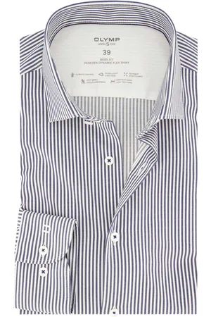 Olymp Overhemd slim fit gestreept katoen