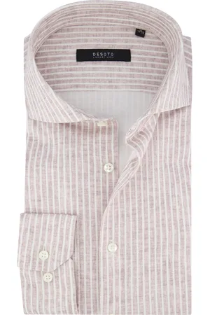 DESOTO Luxury line jersey wit gestreept katoen