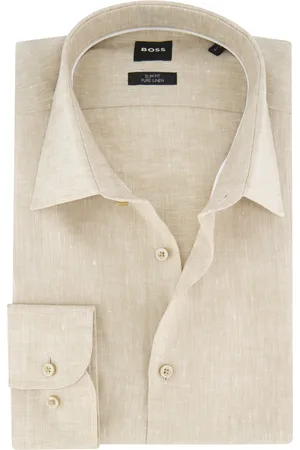 HUGO BOSS Boss Black H-Hank overhemd linnen mouwlengte 7