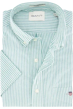 GANT Regular Fit overhemd mint korte mouw