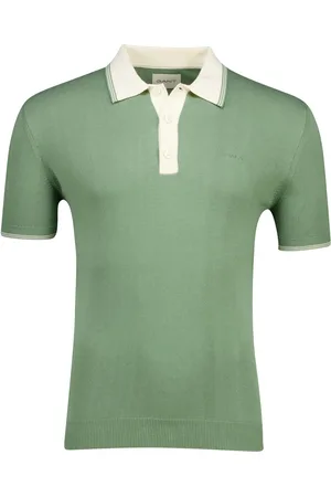 GANT Modal blend SS polo korte mouwen creme