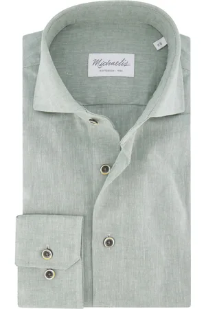 Michaelis Overhemd gemeleerd wide collar