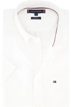 Tommy Hilfiger Overhemd korte mouw effen regular fit