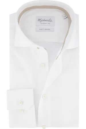 Michaelis Overhemd Slim Fit Non-Iron katoen effen