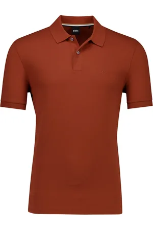 HUGO BOSS BOSS polo roest- effen korte mouw Pallas pique