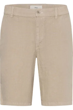Brax Korte broek effen linnen normale fit