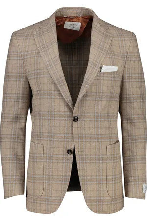 Carl Gross Blackline colbert geruit merinowol modern fit