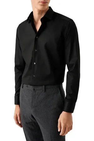 Eton Overhemd effen Solid Elevated Twill Shirt