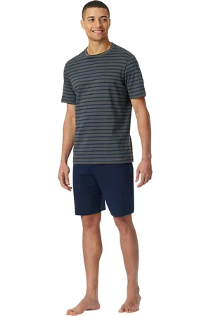 Schiesser Shortama gestreept 100% katoen