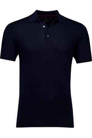 Tommy Hilfiger Polo navy gebreid katoen normale fit