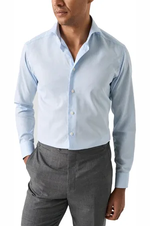 Eton Overhemd Solid Signature Oxford 100% katoen