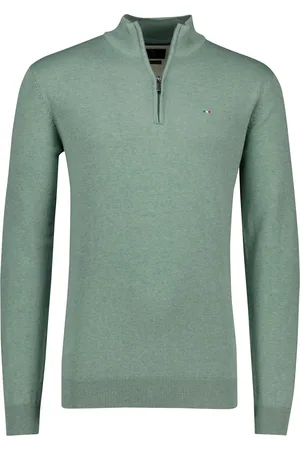 Portofino Half zip trui extra lang effen normale fit