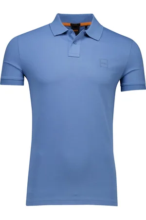 HUGO BOSS Boss Orange polo Passenger middenblauw slim fit