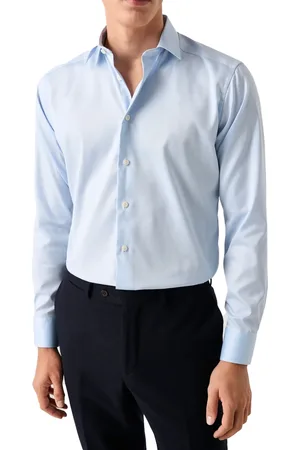 Eton Overhemd effen Signature Twill Shirt wide collar