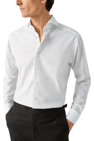 Eton Overhemd Solid Signature Oxford effen
