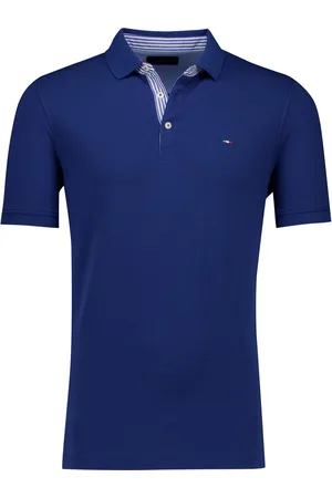 Portofino Polo donkerblauw pique katoen