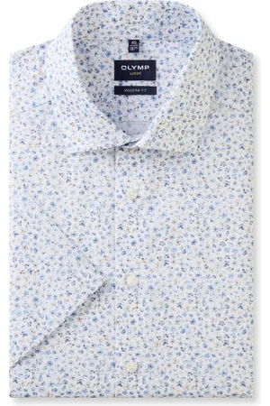 Olymp Korte mouw overhemd Modern Fit print