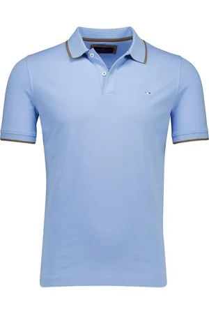 Portofino Polo blauw 2-knoops pique